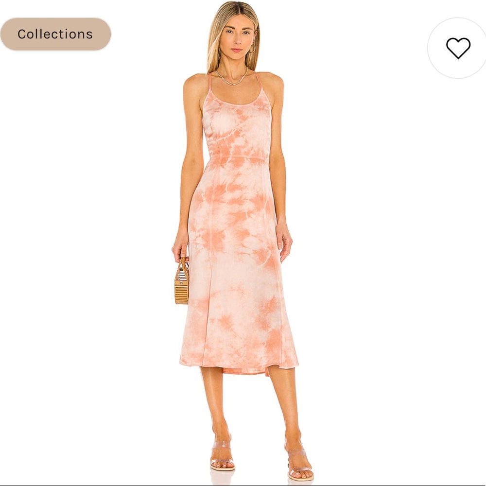 Raquel Allegra Sienna Dress Apricot Tie Dye